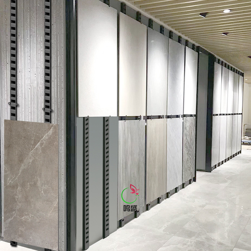 陶瓷包边瓷砖展示架立式落地式墙砖大板架子收边挂墙直板无缝展架