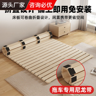 榻榻米床架实木床垫地铺透气防潮神器床板可折叠松木床架子折叠