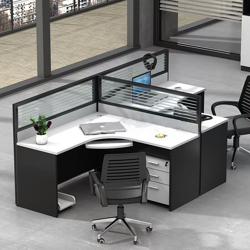 职员隔断4人位屏风办公桌卡位办公桌椅组合2人位员工卡座办公家具