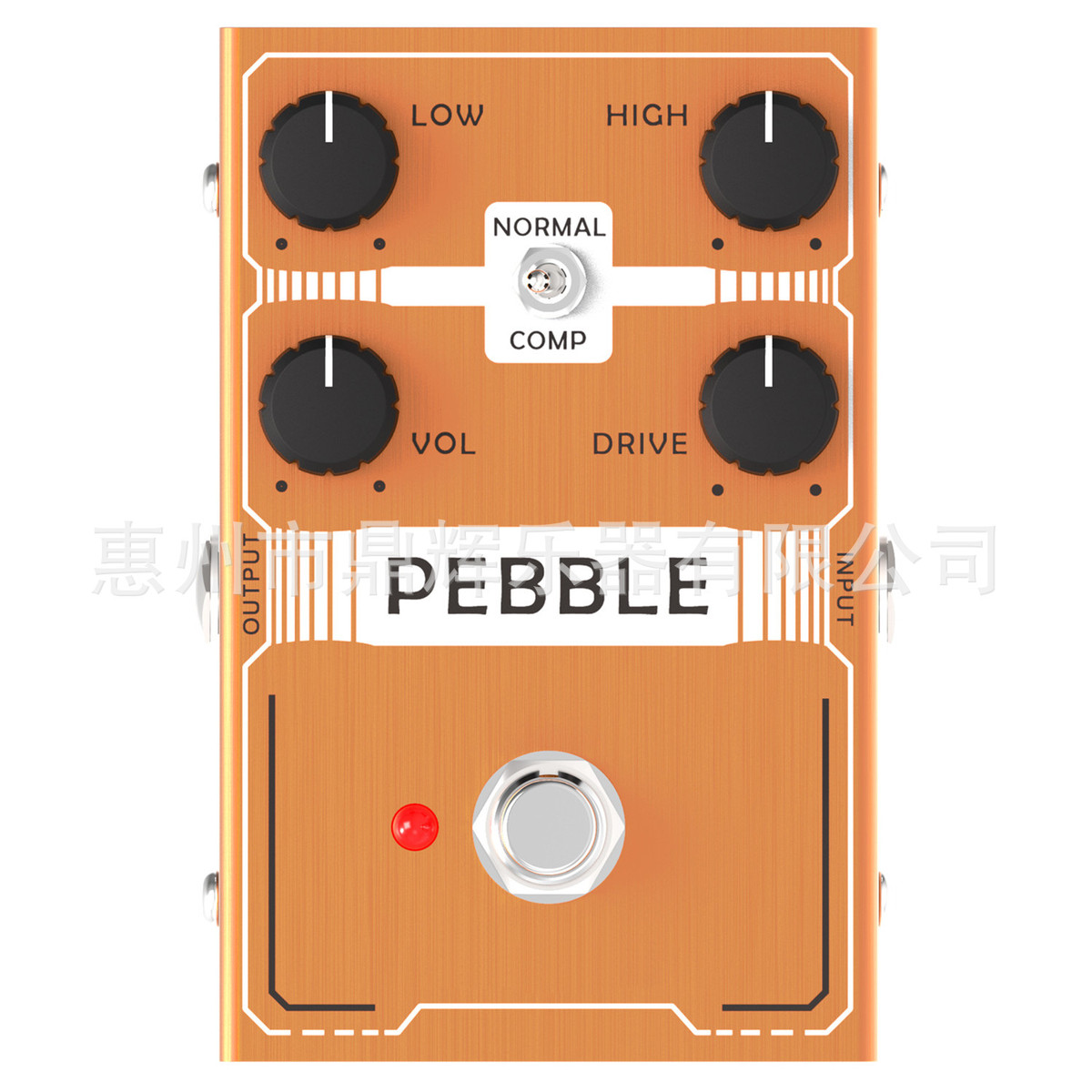 PEBBLE 压缩过载效果器 增益失真颤音合唱电吉他单块效果器