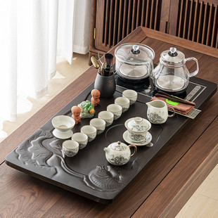 茶具套裝 整套家用茶盤全自動(dòng)底部上水燒水一體辦公客廳大茶臺(tái)茶海