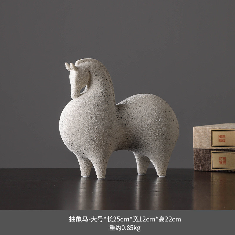 轻奢抽象马高档家居摆件客厅电视柜办公书桌简约现代软装艺术创意