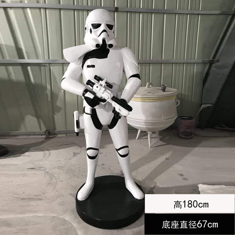 厂家批发玻璃钢kaws雕塑摆件星际大战白兵玻璃钢摆件室内外适用