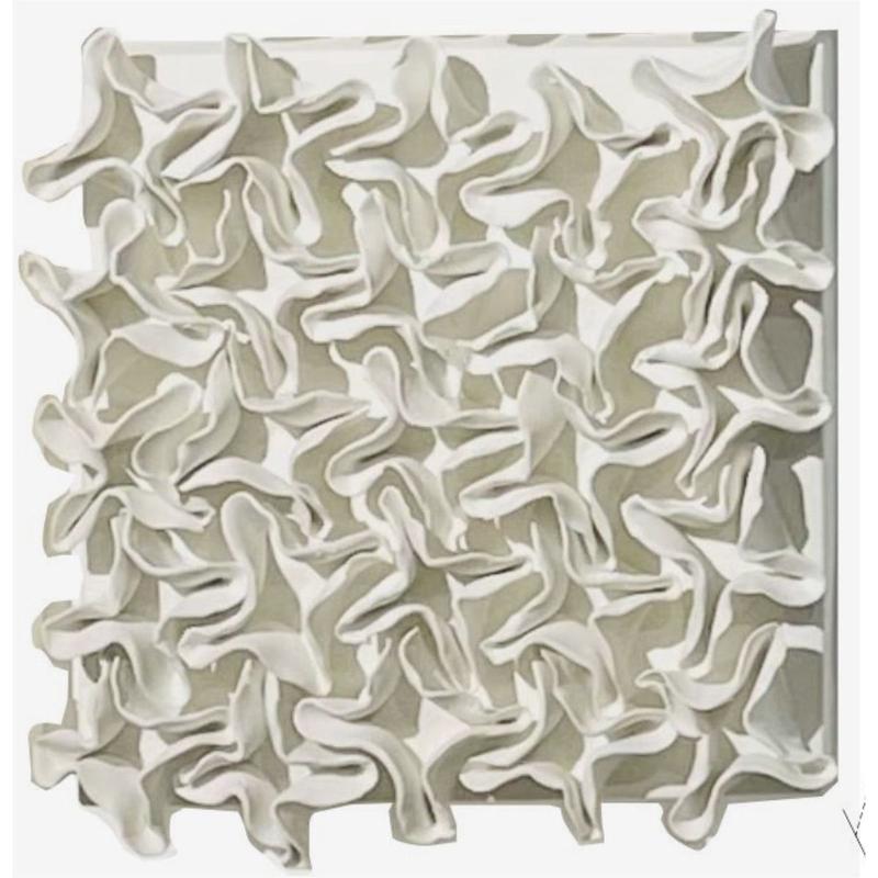 诧立体方块壁挂工艺手工陶瓷花陶瓷寂风挂画墙壁墙面装饰品