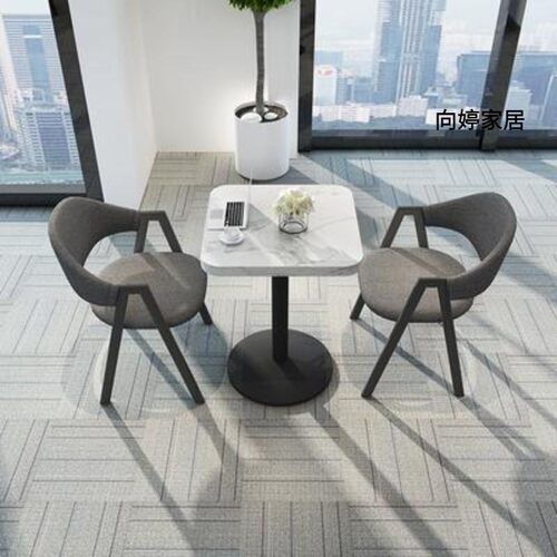 洽谈桌椅组合小户型阳台小方形接待桌简约休闲咖啡奶茶店餐桌北欧