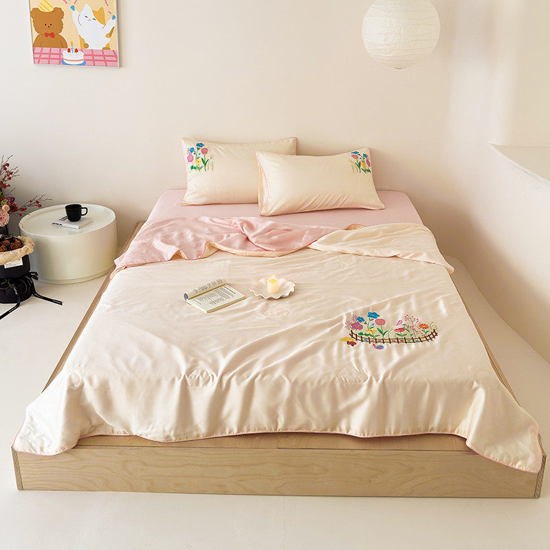 夏季裸睡儿童60支天丝夏凉被四件套冰丝空调被凉感可爱卡通可机洗
