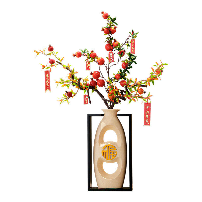 落地大型花瓶摆件新中式客厅电视柜沙发旁边入户门玄关屏风装,家居饰品,落地摆件,淘宝优惠券,粉丝福利购,淘宝优惠卷