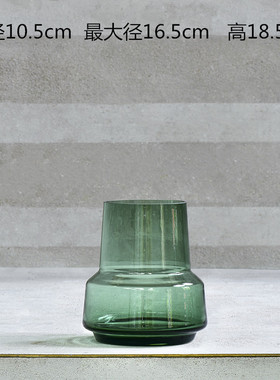 花器玻璃花瓶摆件现代简约时尚客厅插花美式样板间家居软装饰品