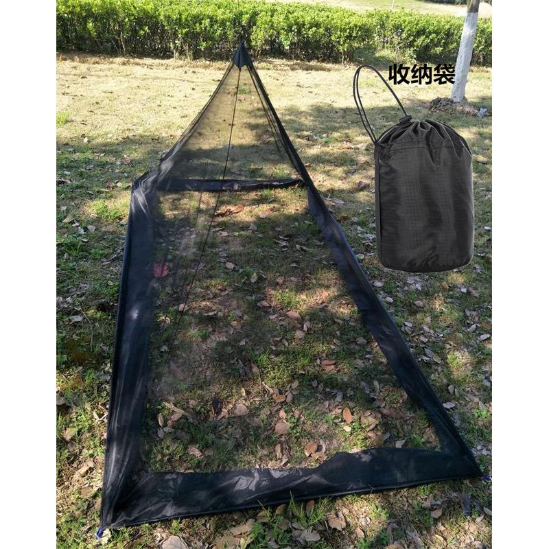 露营单人帐帐篷夏天旅游纱网内帐透气三角蚊帐凉棚户外沙滩防蚊