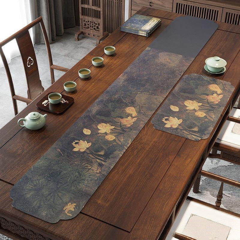 中式防水防油茶席桌旗茶台布艺长条茶旗电视柜皮革免洗桌布盖布,居家布艺,茶席,淘宝优惠券,粉丝福利购,淘宝优惠卷