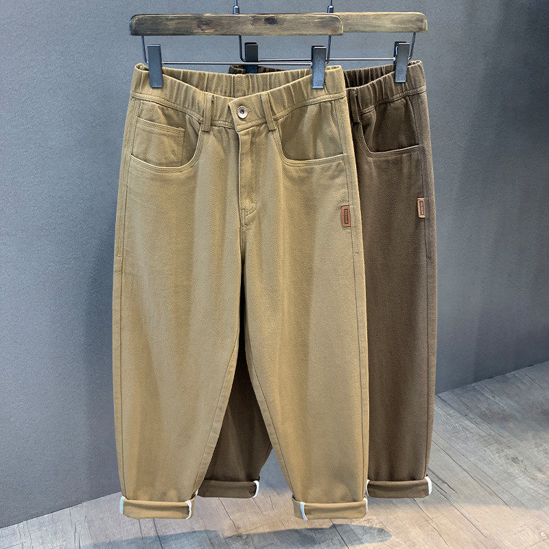 重磅斜纹精梳纯棉男士秋季新款美式宽松直筒潮流工装长,男装,休闲裤,淘宝优惠券,粉丝福利购,淘宝优惠卷