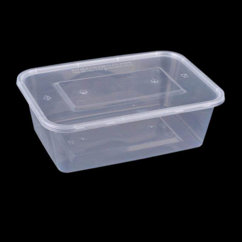 长方形1500ml一次性餐盒饭盒PP塑料透明食堂快餐盒加厚外卖打包盒
