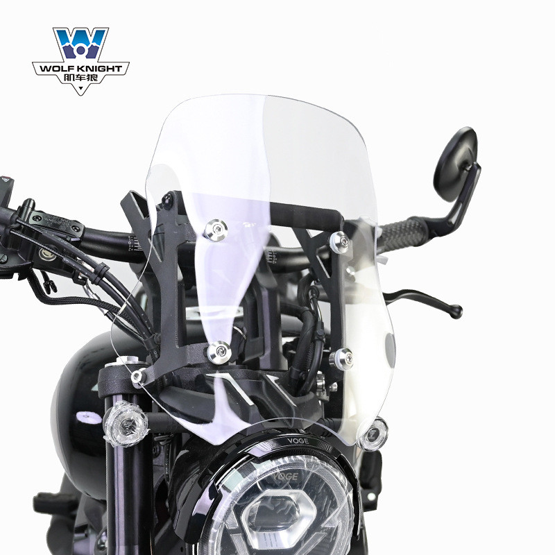 热销肌车狼适用于无极CU250风挡挡风玻璃改装带扶手挡风板钢化胶