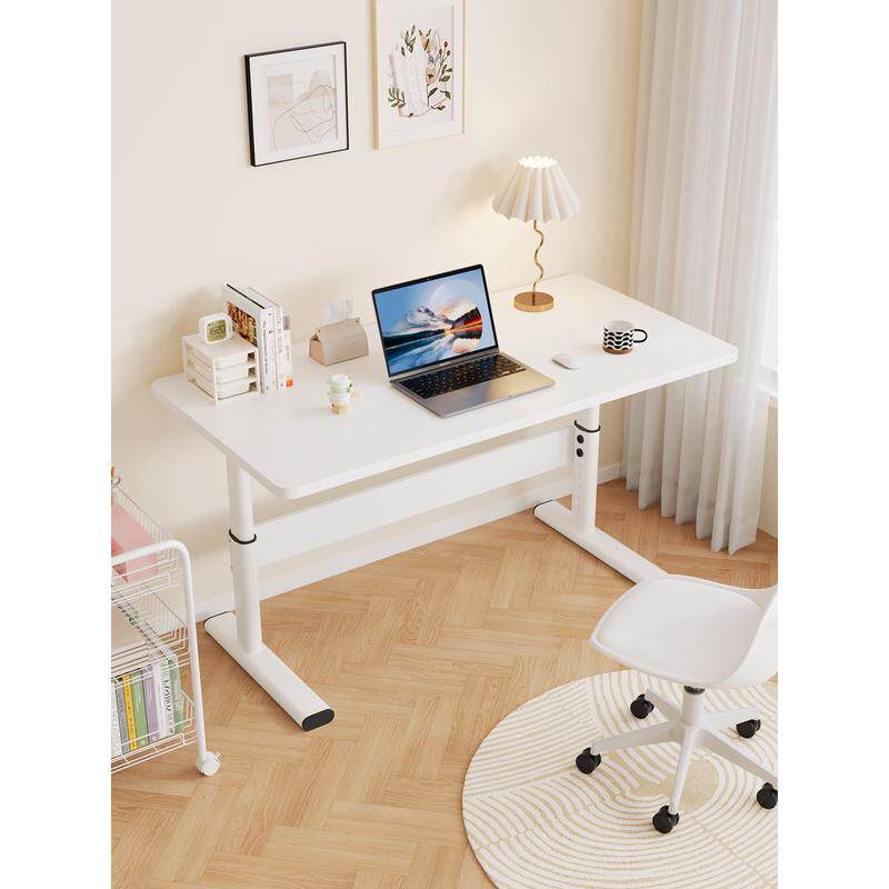 hf2x办升降桌家用学习书桌台式电脑桌卧室学生儿童写字桌简易实木