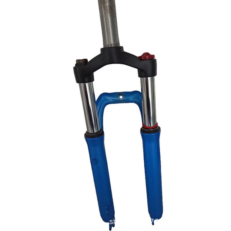 热销山地车铝肩锁死可调前叉20/27.5/29寸自行车铝肩碟刹减震锁死