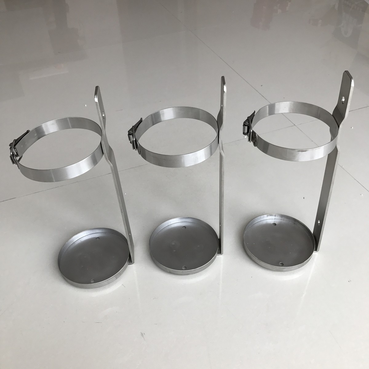 纯304不锈钢铁质船用叉车用灭火器固定支挂架123456789公斤灭火器