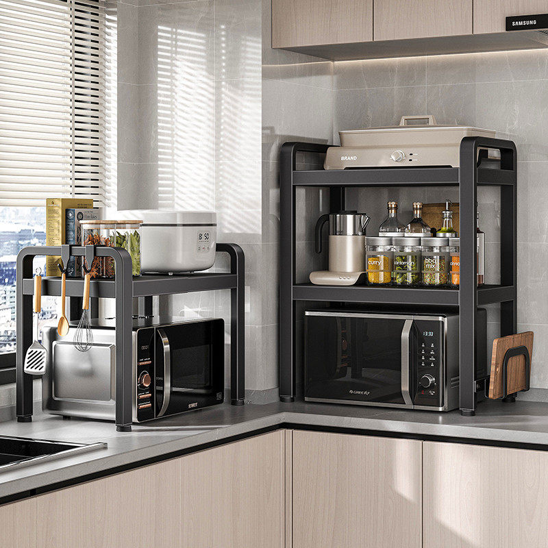 爆款！厨房微波炉置物架台面微波炉置物架烤箱架子厨房收纳多层,厨房/烹饪用具,微波炉置物架,淘宝优惠券,粉丝福利购,淘宝优惠卷