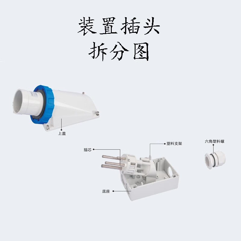 TYP-344348354装置插头3P4P5P32AIP44固定式明装插头上曼