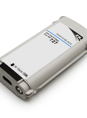 热销八达墨盒hp727墨盒t2500t1500绘图仪兼容黑色300ml墨水盒