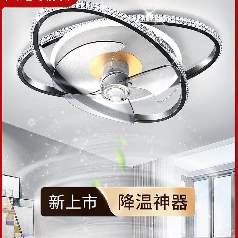 2023年新款带电风扇灯餐厅吊灯一体约吸顶灯客厅卧室吊扇灯