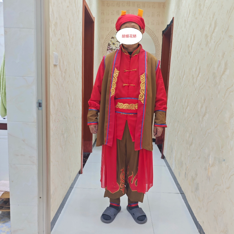 新中式婚礼抬花轿轿夫服装闯王花轿同款轿服演出服胡蝶花轿锣鼓服