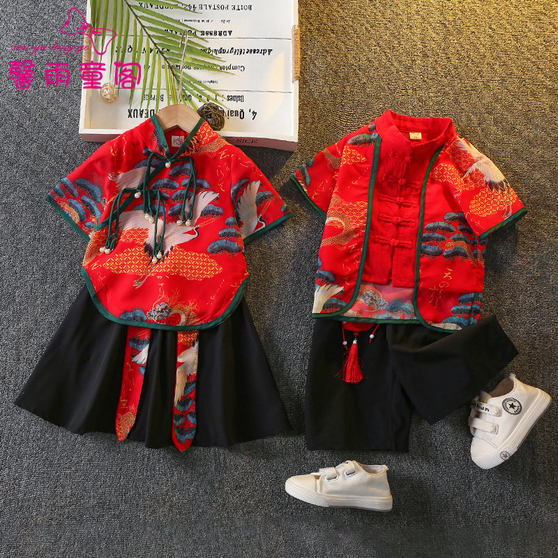 男套装夏款儿童国风宝宝夏装薄款中式古装民族