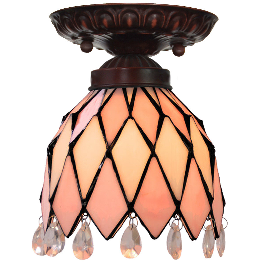 吸顶灯7寸美式简约帝凡尼过道阳台灯飘窗走廊灯玻璃创意厂家直销