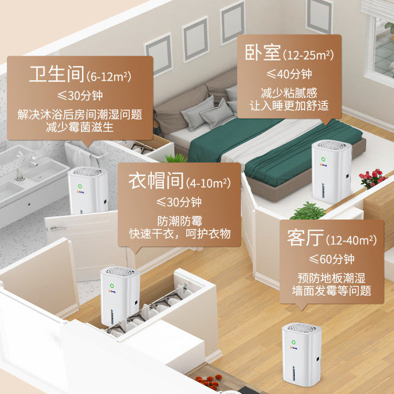 除湿机用迷你静音抽湿机卧室浴室吸湿防潮干衣神器半导体除湿器