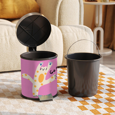 脚踏垃圾桶家用带盖脚踩大容量手提客厅卫生间卡通大号筒厨房代发