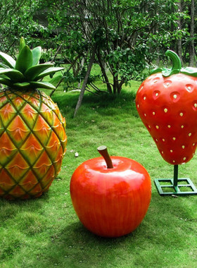 厂家直销樱桃蔬菜水果园采摘园装饰泡沫雕塑白菜玉米玻璃钢