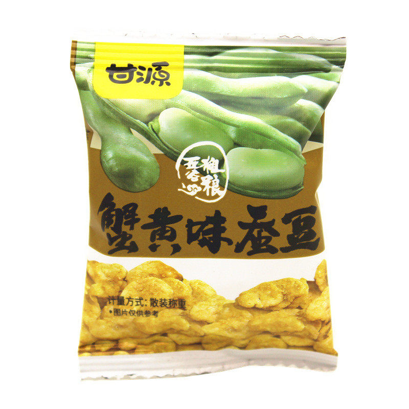 新货甘源牌蟹黄味蚕豆特产零食小吃散装肉松酱汁牛肉香辣五香办公