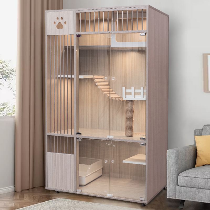 热销实木猫笼子别墅猫笼猫猫咪猫屋家用猫别墅室内舍房子猫窝柜防