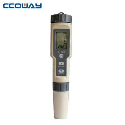 S-100盐度计ECTDS温度四合一测试仪多功能TDS水质检测笔背光