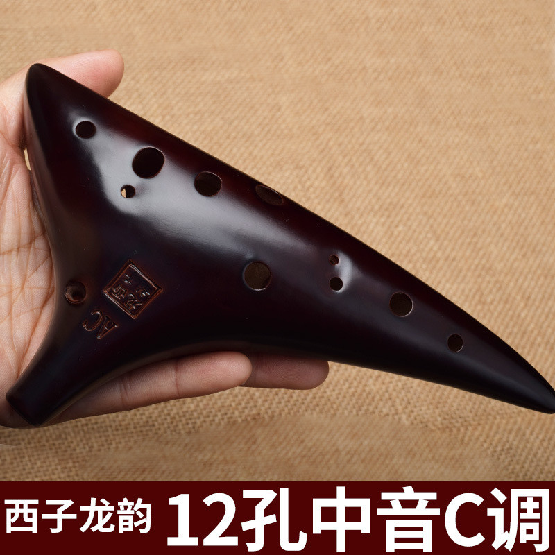 陶笛12孔初学者入门中音C调十二AC儿童小学生成人入门专业乐器