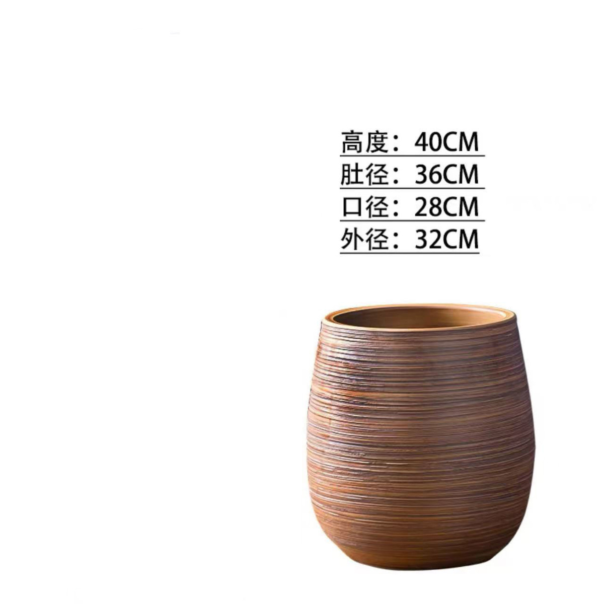 北欧现代简约景德镇落地绿植室内装饰花盆植物大口径陶瓷花瓶摆件