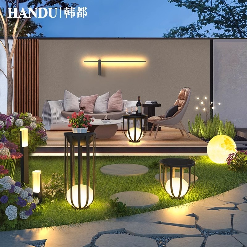 热销太阳能户外灯花园草坪灯别墅庭院灯室外花架灯露台防水茶几景