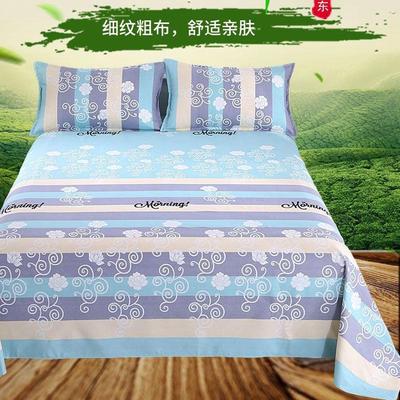纯棉加密老粗布床单单件单双人学生床炕单榻榻米1.5/1.8/2米罗加