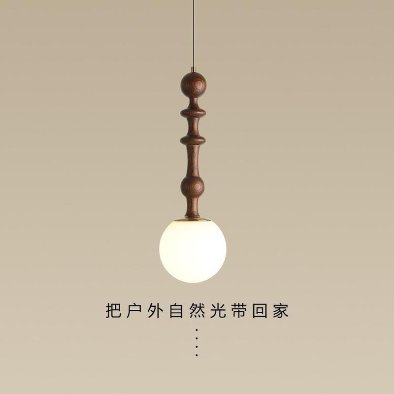 宋代美学复古床头吊灯2024新款国风法式中古吧台氛围卧室吊线灯