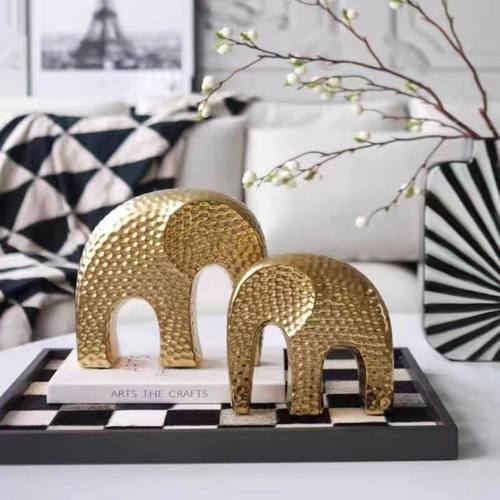 热销欧式创意复古艺术吧台大象摆件装饰品电视柜橱窗抽象工艺品摆