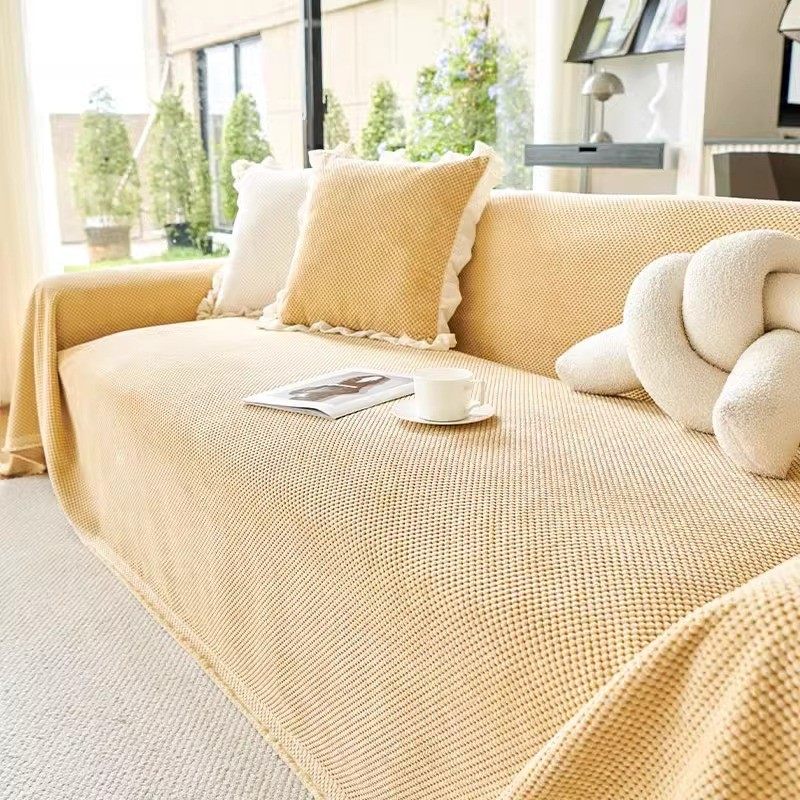 纯色简约猫抓沙发巾2024秋冬新款一片式全包沙发套罩防灯芯绒盖布,居家布艺,沙发垫,淘宝优惠券,粉丝福利购,淘宝优惠卷