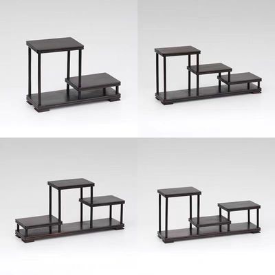 小博古架展示架花瓶檀实木桌面中式多宝阁紫光架茶壶小红木博古架