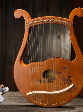 SHI莱雅琴小竖琴24弦里拉琴箜篌初学者lyre16音便携小众乐器简单