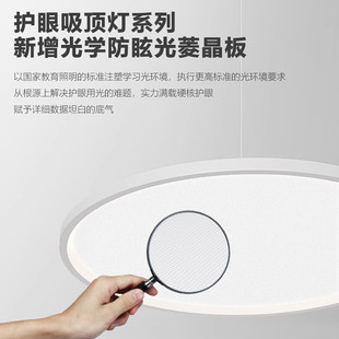 极简餐厅吊灯简约现代led全光谱护眼灯超薄餐桌灯防蓝光卧室吊灯