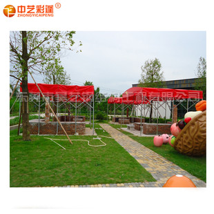 【厂家供应推拉常平中艺彩蓬承接户外】帐蓬餐饮排档雨蓬