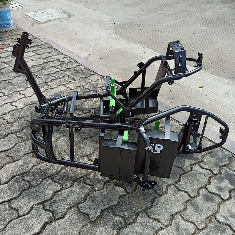 小龟车架60v铅酸电池 电摩电瓶车架子 加强版龟5大梁绿驹米豆车架