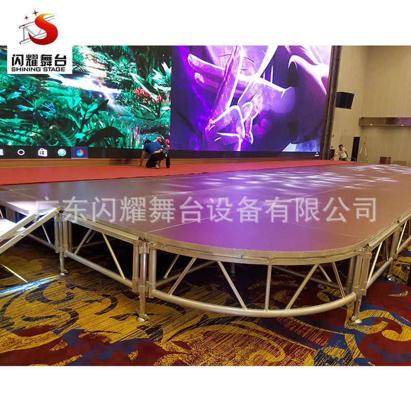 热销厂家直销婚庆t台异性舞台铝合金拼装舞台可调节高度