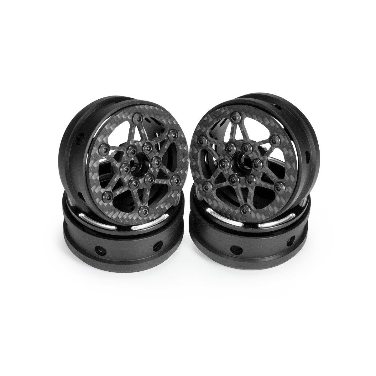 热销1.9寸碳纤维攀爬车适用于1/10rc遥控轻量化轮毂scx10d90capra