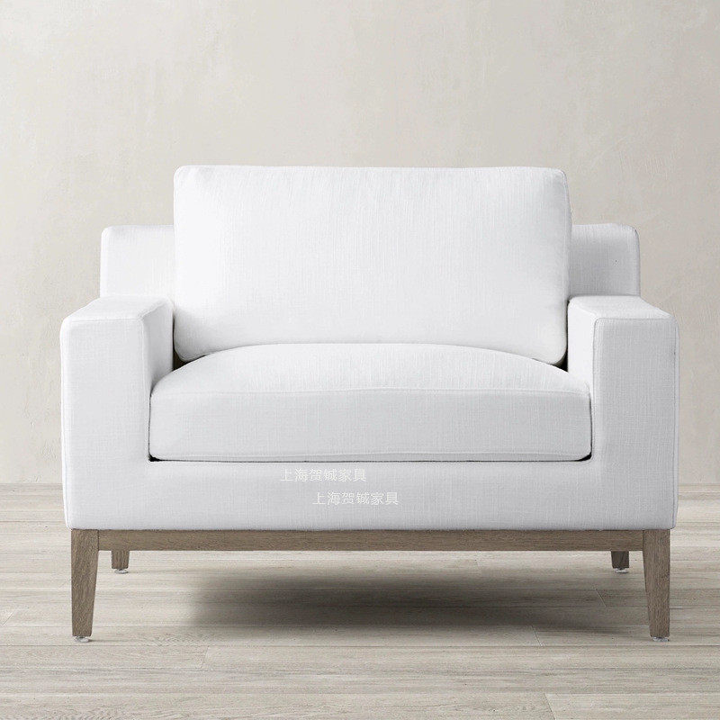 热销rh美式复古实木客厅组合沙发法式极简约休闲布艺亚麻三人轻奢,住宅家具,布艺沙发,淘宝优惠券,粉丝福利购,淘宝优惠卷