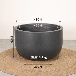 北欧简约大口径碗状落地龟背竹大颗植物孟加拉榕花盆专用花盆室外