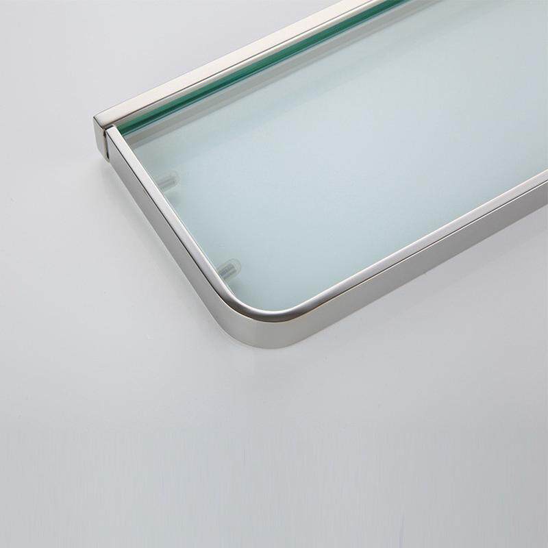 酒店工程卫生间浴室玻璃置物架壁挂式镜用品厕所洗漱台前收纳架